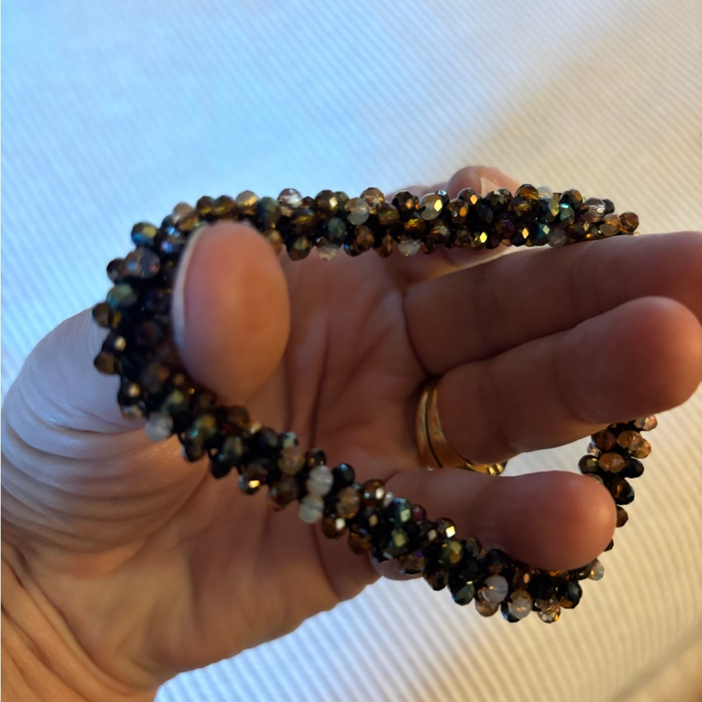 Elegant Black multicolor Beaded stretchy Bracelet - Picture 4 of 7
